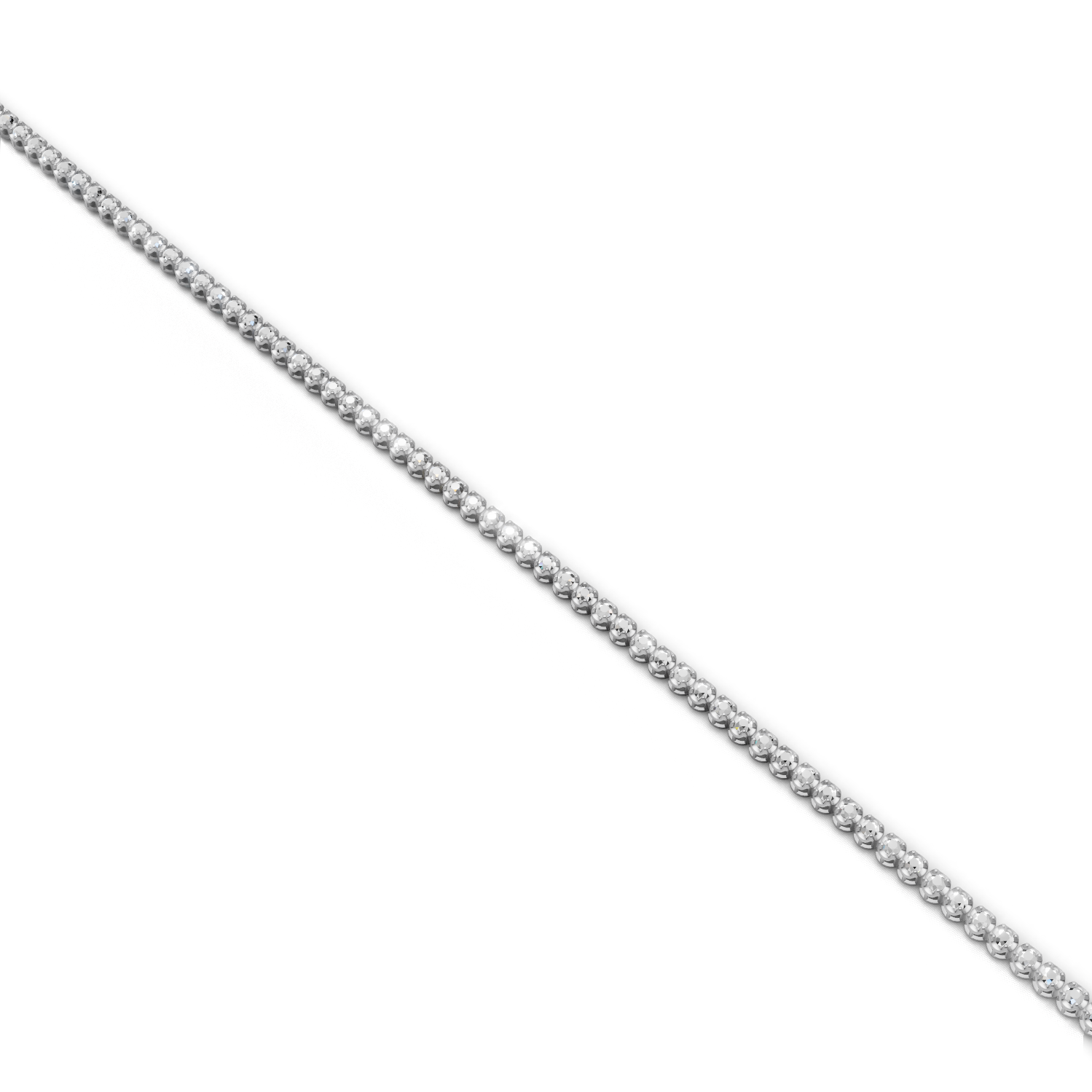 Tennis Bracelet Crown K14 White Gold 1ct