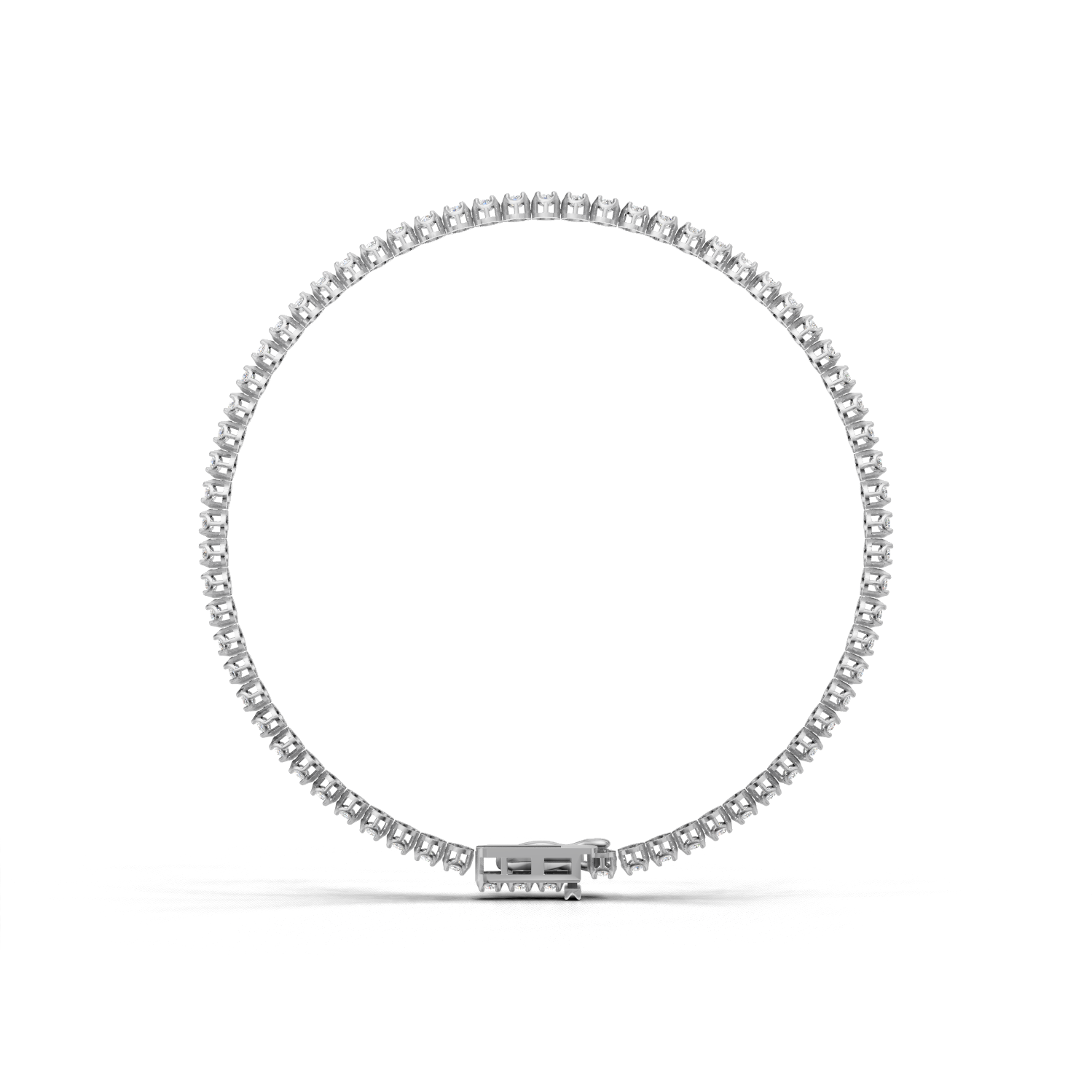 Tennis Bracelet Crown K14 White Gold 1ct