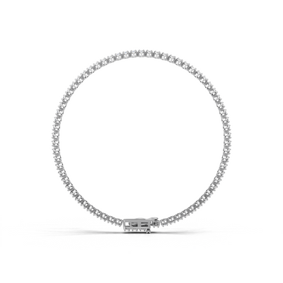 Tennis Bracelet Crown K14 White Gold 1ct