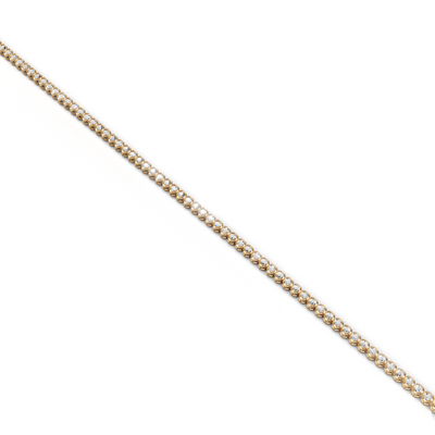 Tennis Bracelet Crown K14 Yellow Gold 1ct