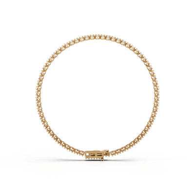 Tennis Bracelet Crown K14 Yellow Gold 1ct