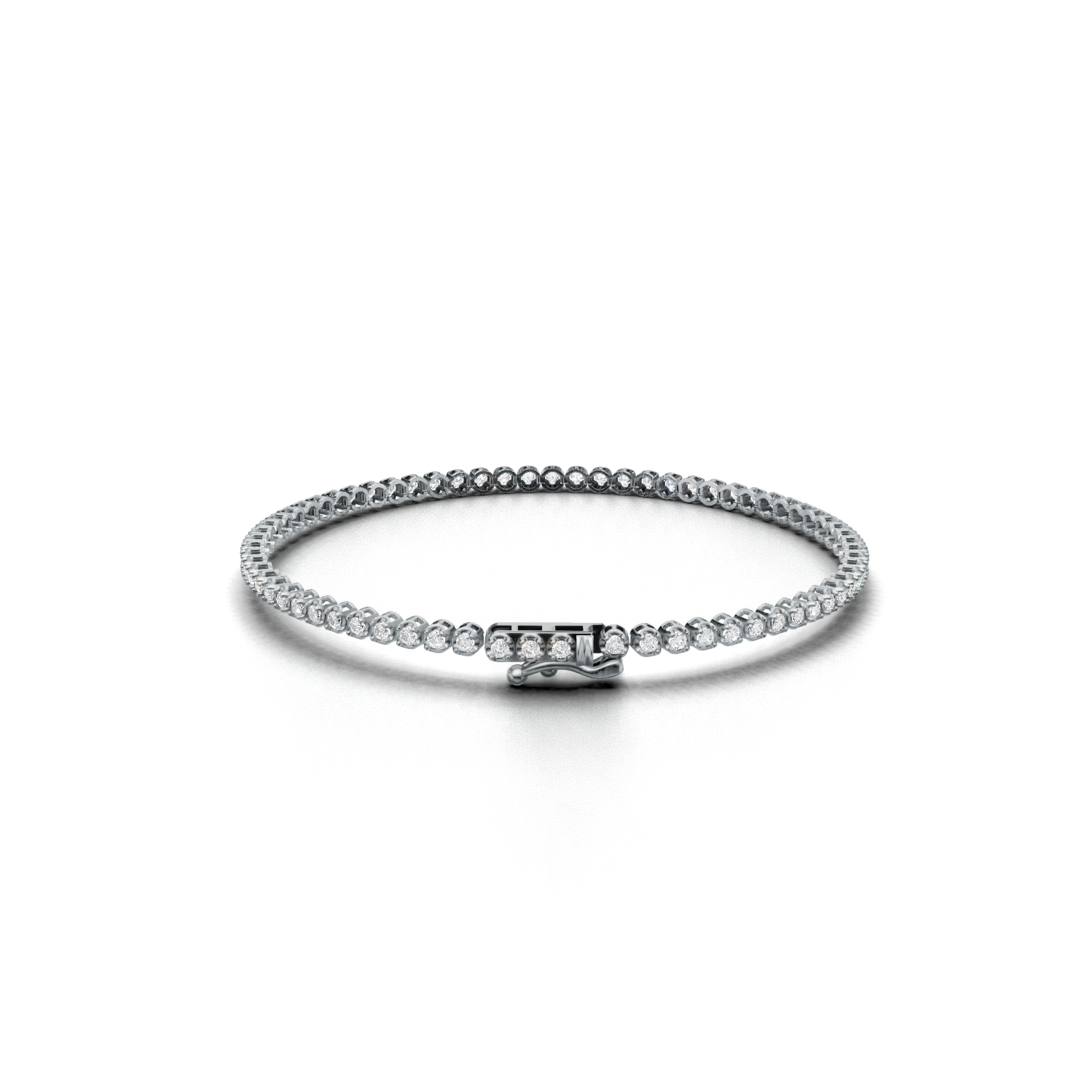 Tennis Bracelet Crown K18 White Gold 1ct