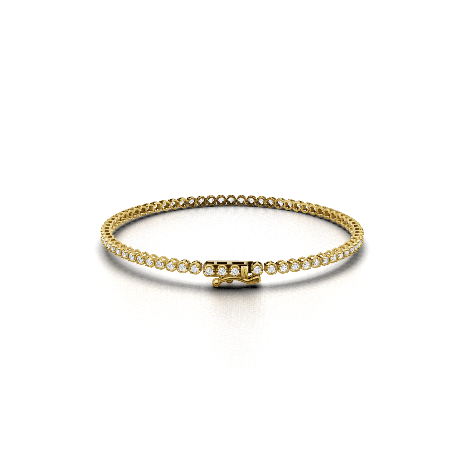 Tennis Bracelet Crown K18 Yellow Gold 1ct