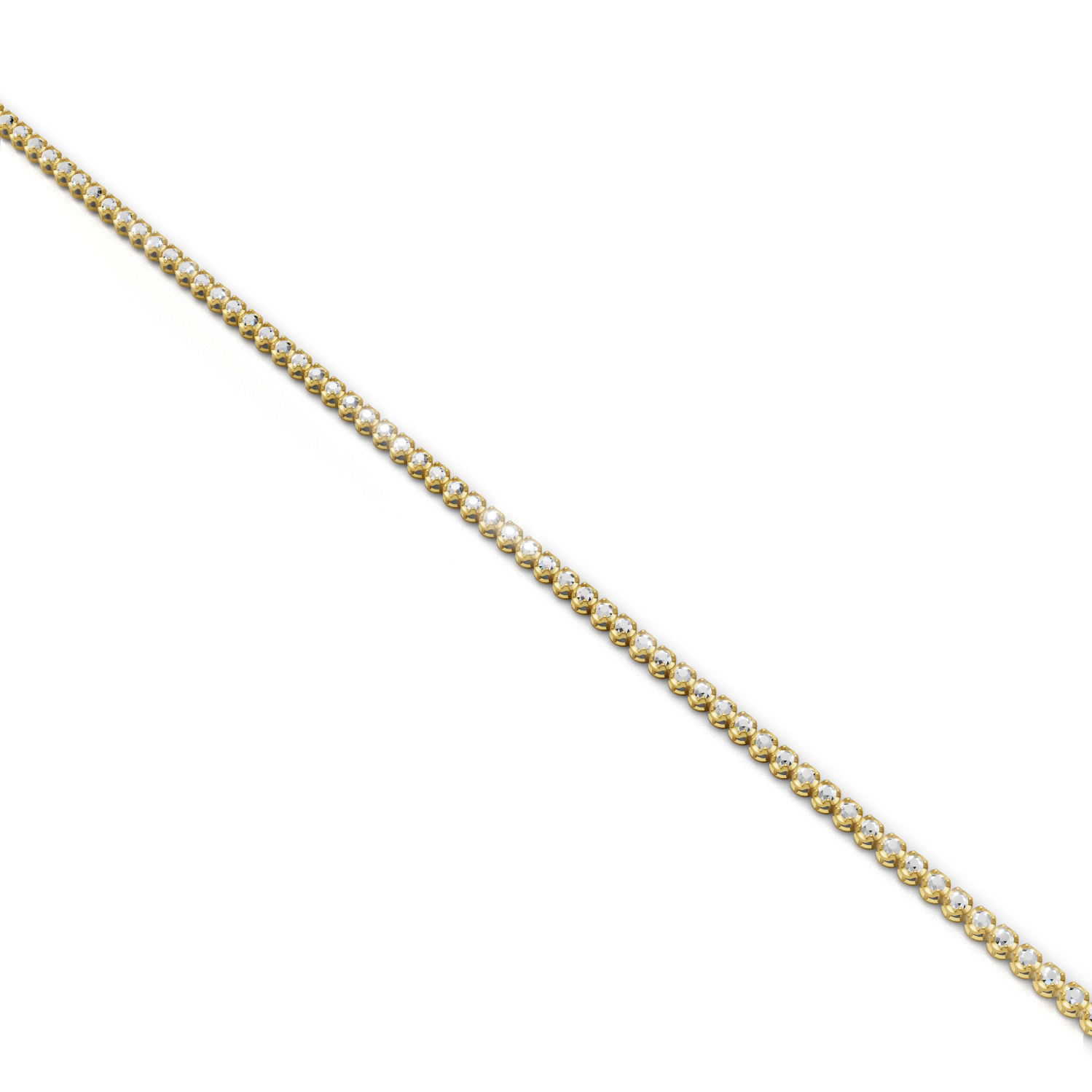 Tennis Bracelet Crown K18 Yellow Gold 1ct