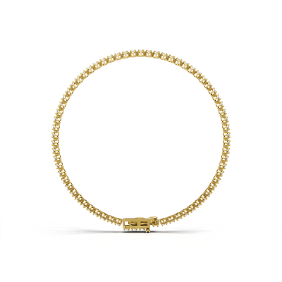 Tennis Bracelet Crown K18 Yellow Gold 1ct