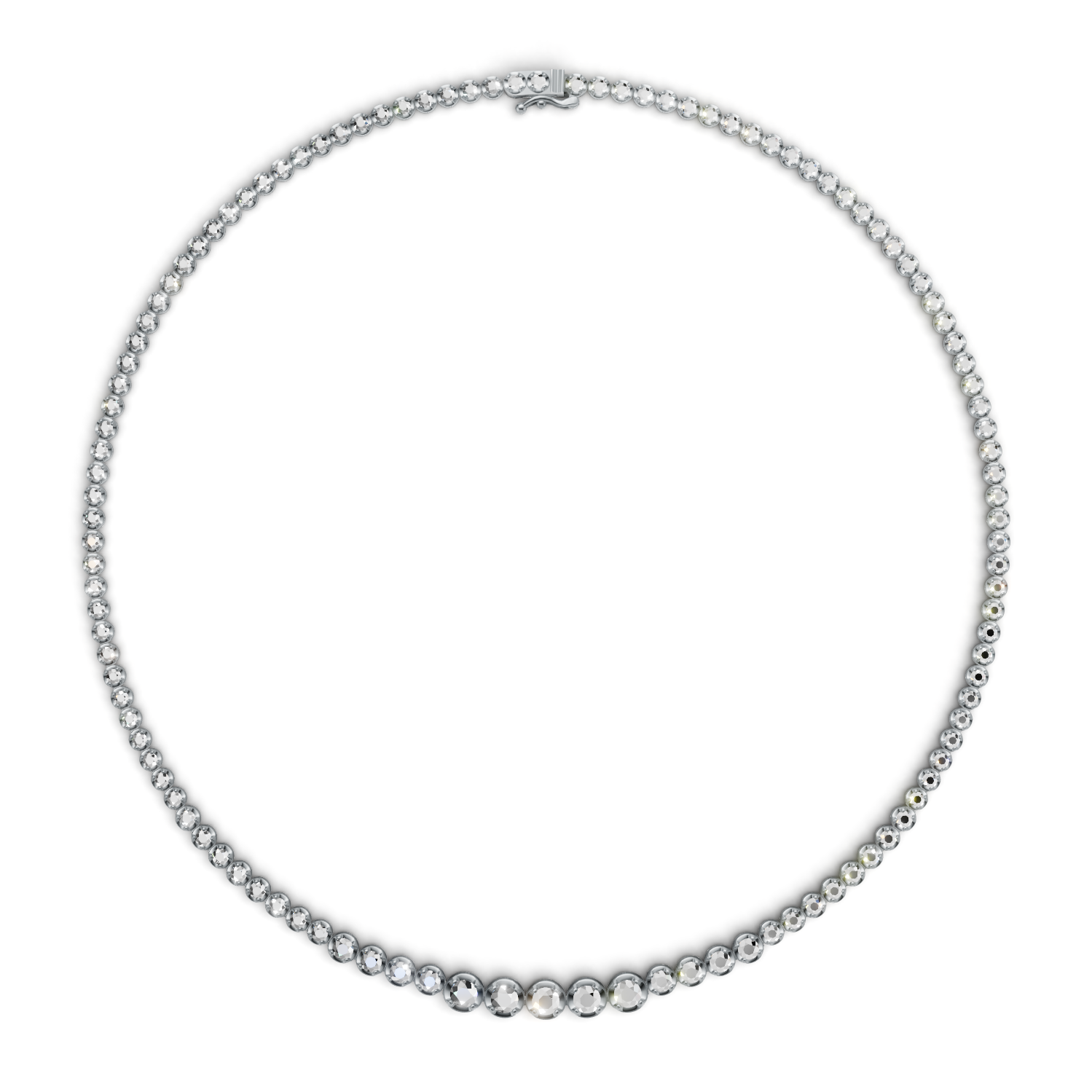 Graduation Necklace K14 White Gold 5ct
