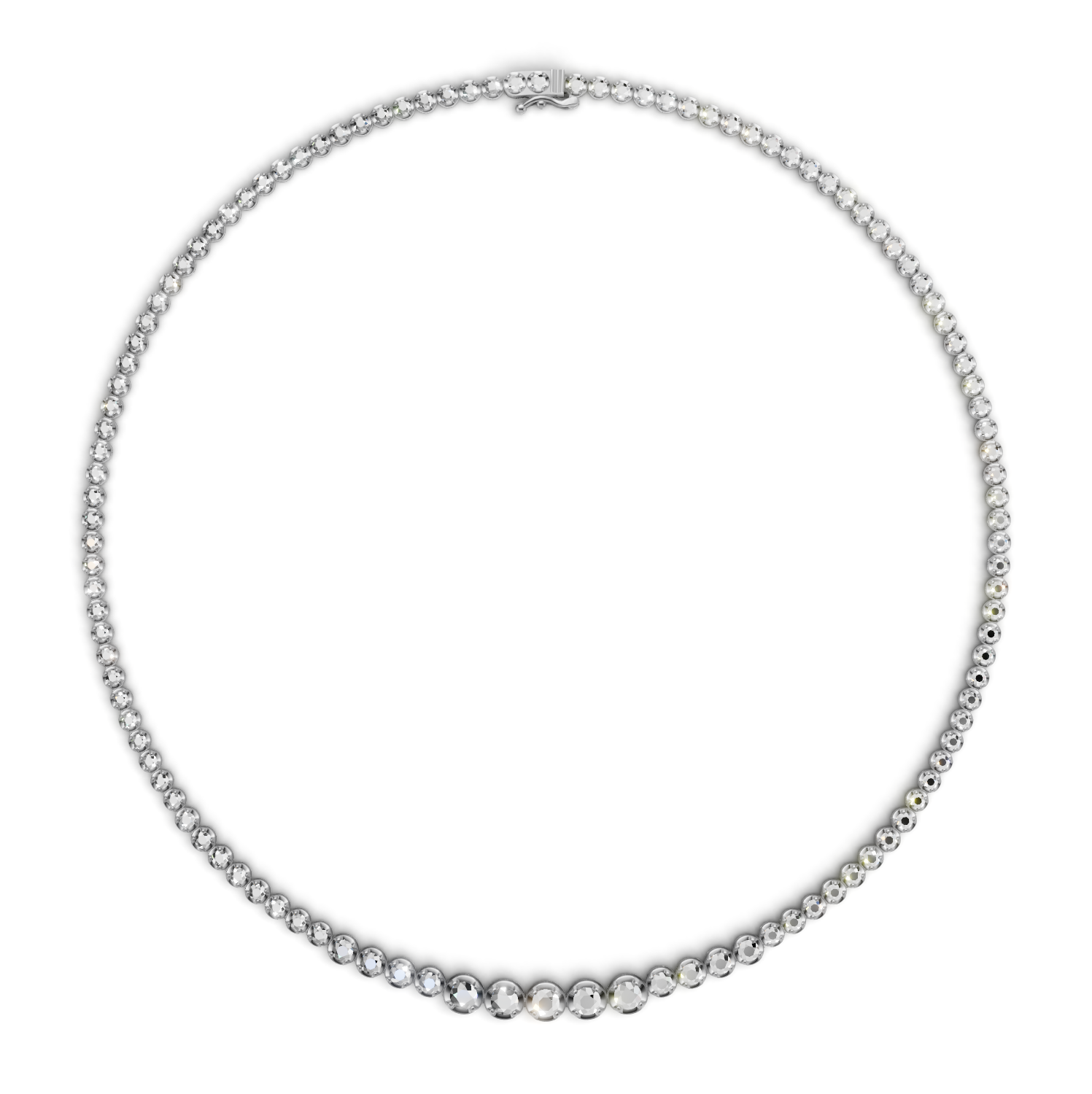 Graduation Necklace K18 White Gold 5ct