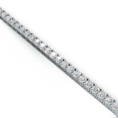 Tennis Necklace 45cm Classic K14 White Gold 3ct