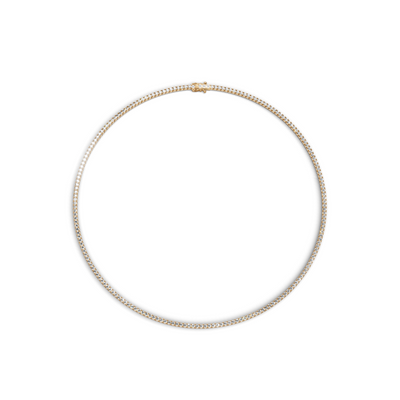 Tennis Necklace 45cm Classic K14 Yellow Gold 3ct