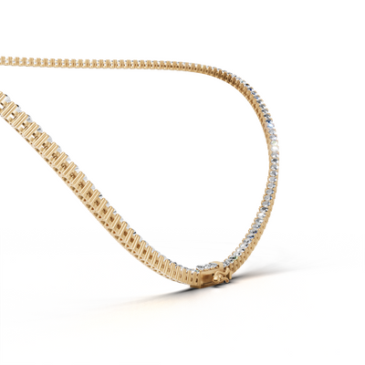 Tennis Necklace 45cm Classic K14 Yellow Gold 3ct