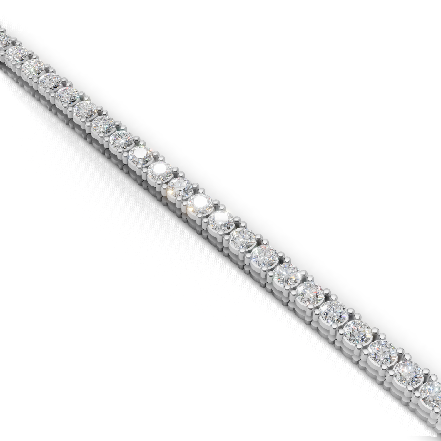 Tennis Necklace 45cm Classic K18 White Gold 3ct