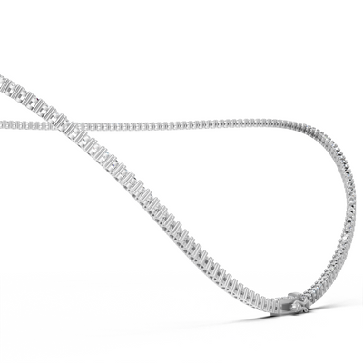 Tennis Necklace 45cm Classic K18 White Gold 3ct