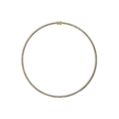 Tennis Necklace 45cm Classic K18 Yellow Gold 3ct