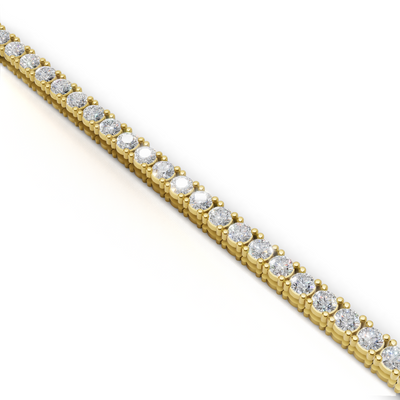 Tennis Necklace 45cm Classic K18 Yellow Gold 3ct