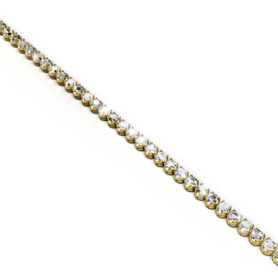 Tennis Necklace 45cm Crown K18 Yellow Gold 5ct