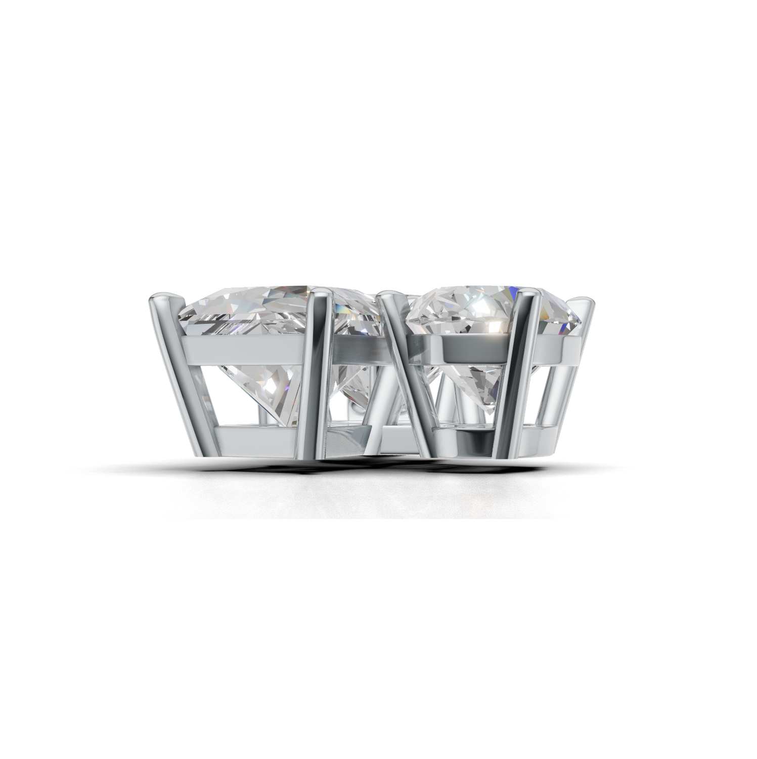 Cluster Pendant Normal K14 White Gold 1.5ct