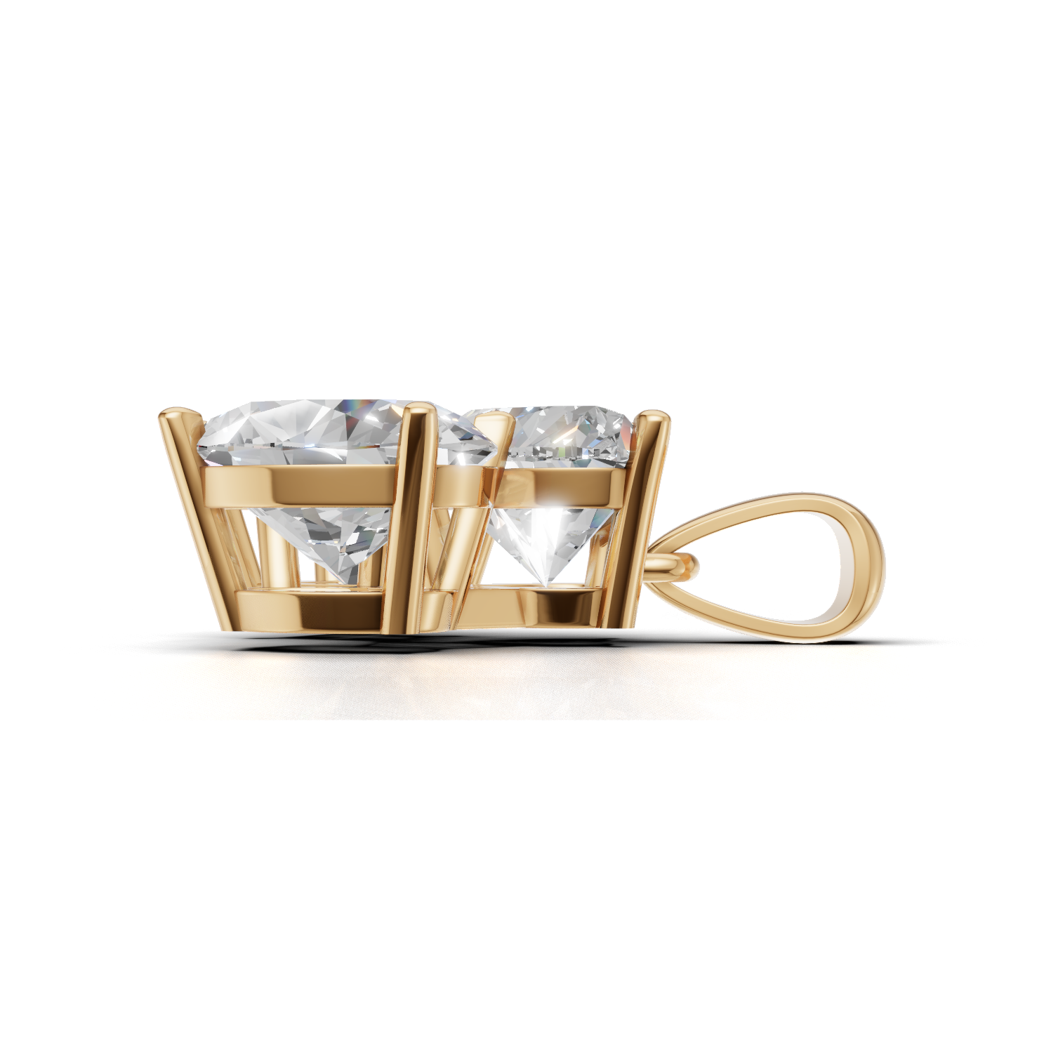 Cluster Pendant Normal K14 Yellow Gold 1.5ct