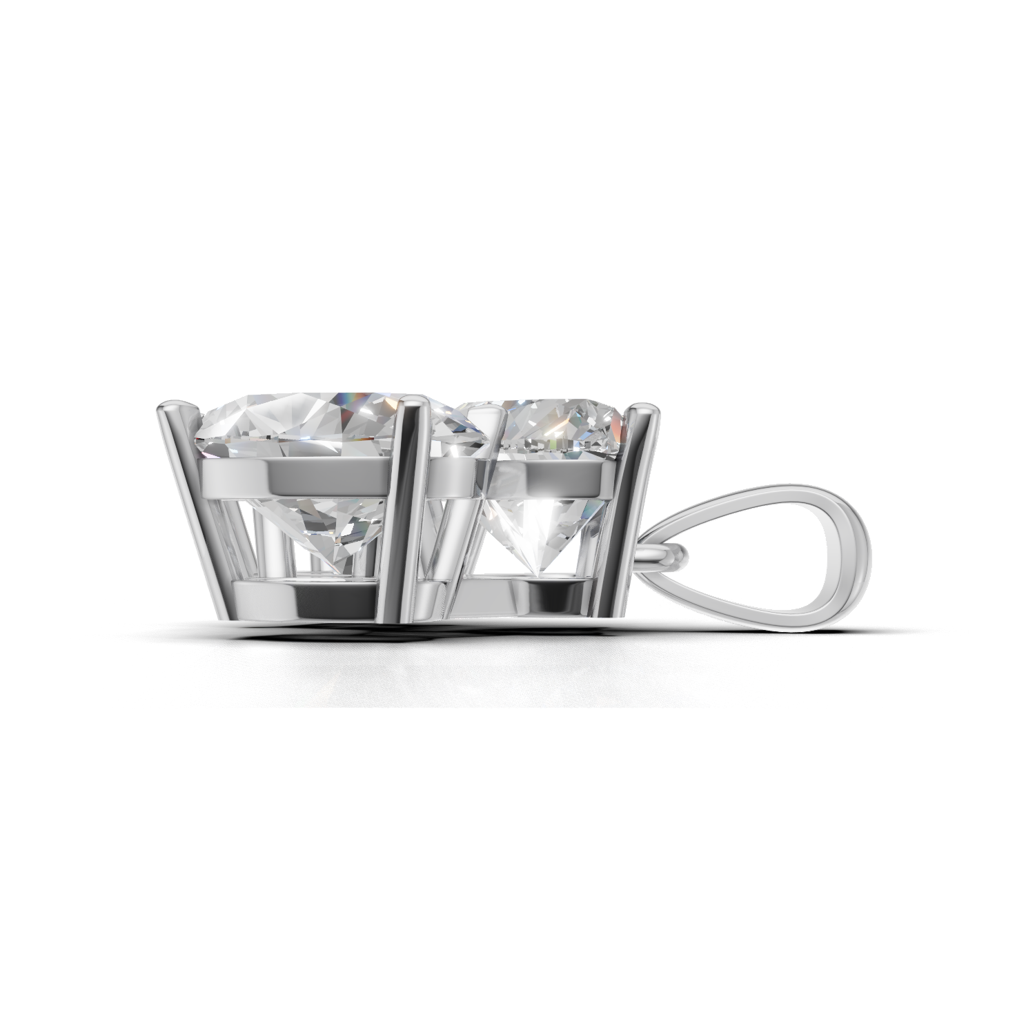 Cluster Pendant Normal K18 White Gold 1.5ct