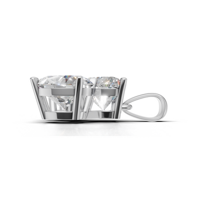 Cluster Pendant Normal K18 White Gold 1.5ct