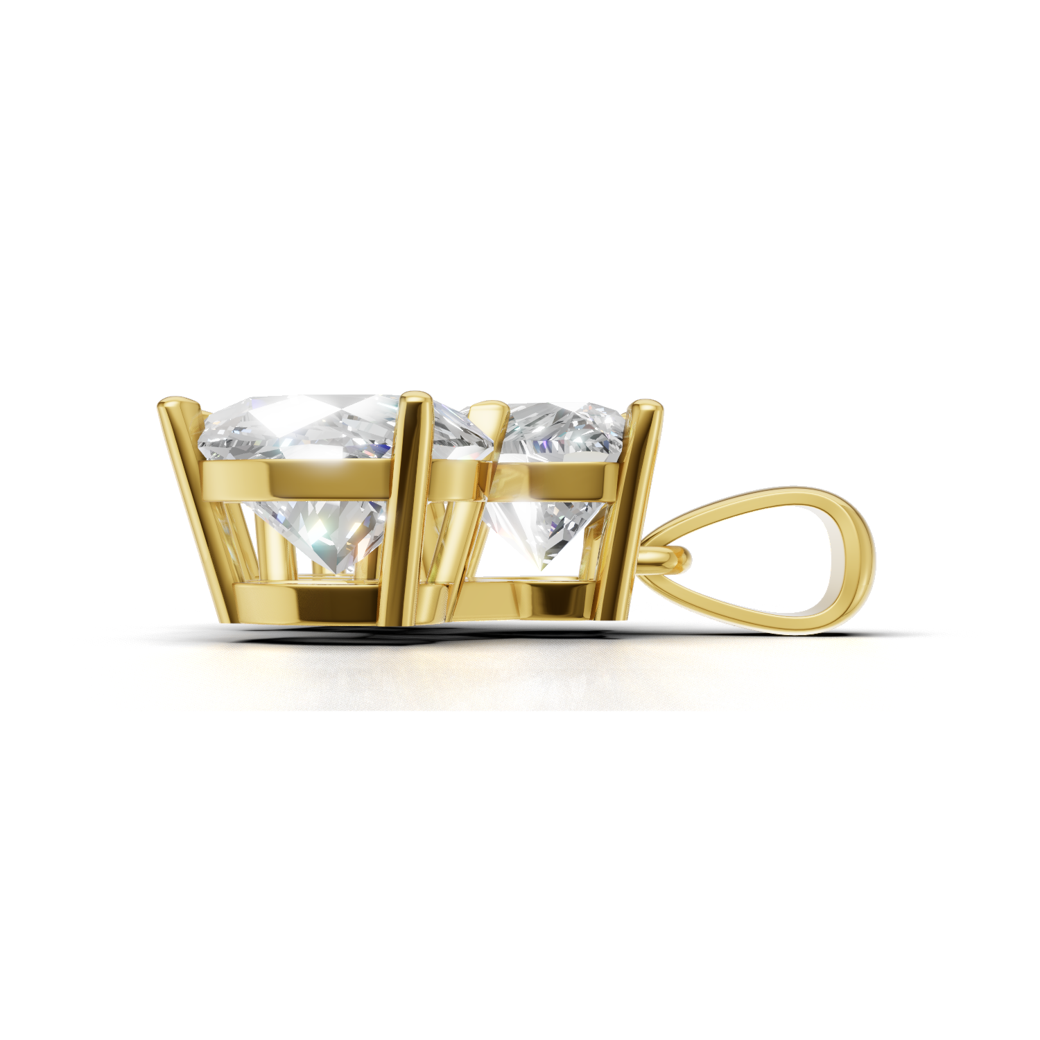 Cluster Pendant Normal 18k Yellow Gold 3ct