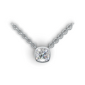Cushion Lab Grown Diamond Bezel Pendant