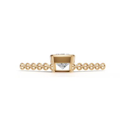 Pendant Cushion Bezel K14 Yellow Gold 1ct