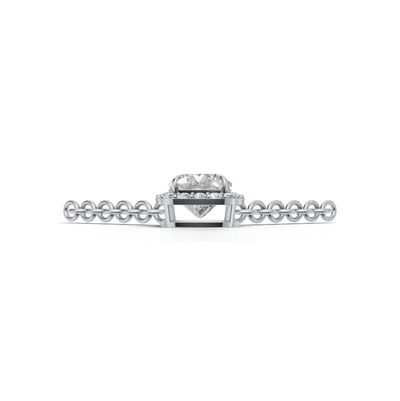 Pendant Cushion Halo K14 White Gold 1ct