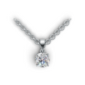Cushion Lab Grown Diamond Solitaire Pendant