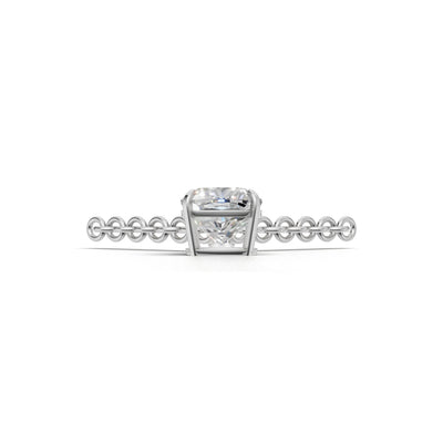 Pendant Cushion Solitaire 18k White Gold 1ct