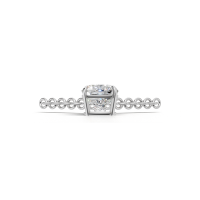 Pendant Cushion Solitaire K18 White Gold 1ct