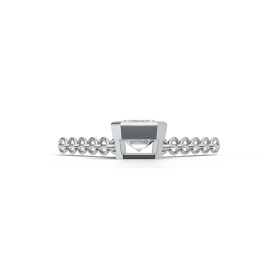 Pendant Emerald Bezel K14 White Gold 1ct
