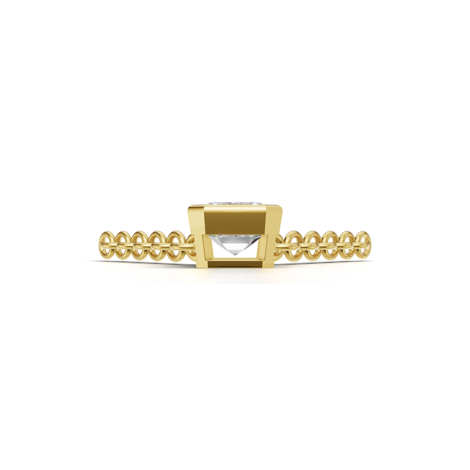 Pendant Emerald Bezel 18k Yellow Gold 1ct