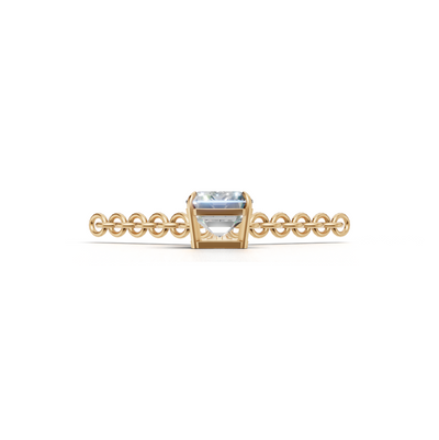 Pendant Emerald Solitaire K14 Yellow Gold 1ct
