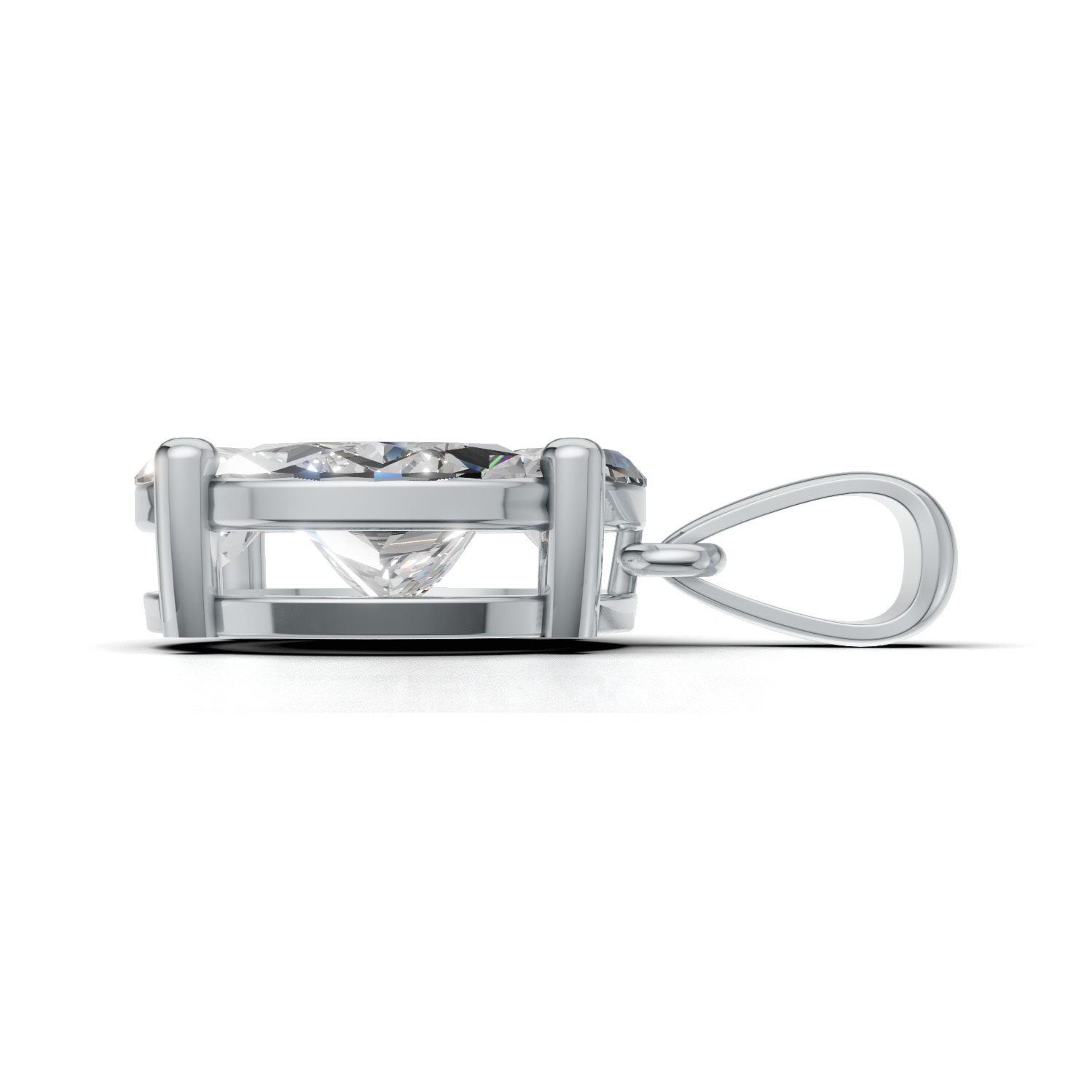 First Gen Pendant Normal K14 White Gold 1.05ct