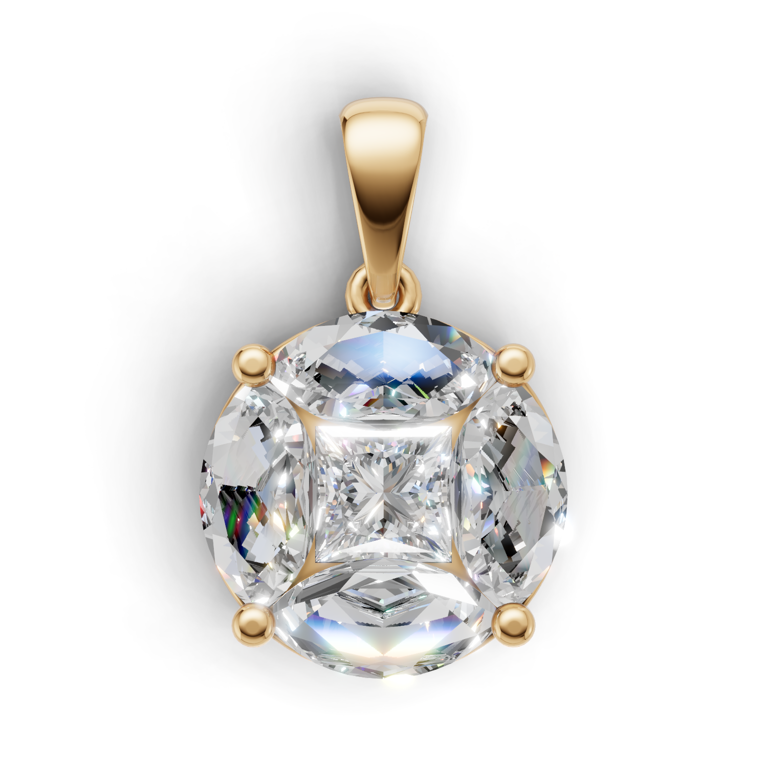 First Gen Pendant Normal K14 Yellow Gold 1.05ct