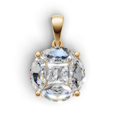 First Gen Pendant Normal K14 Yellow Gold 1.05ct