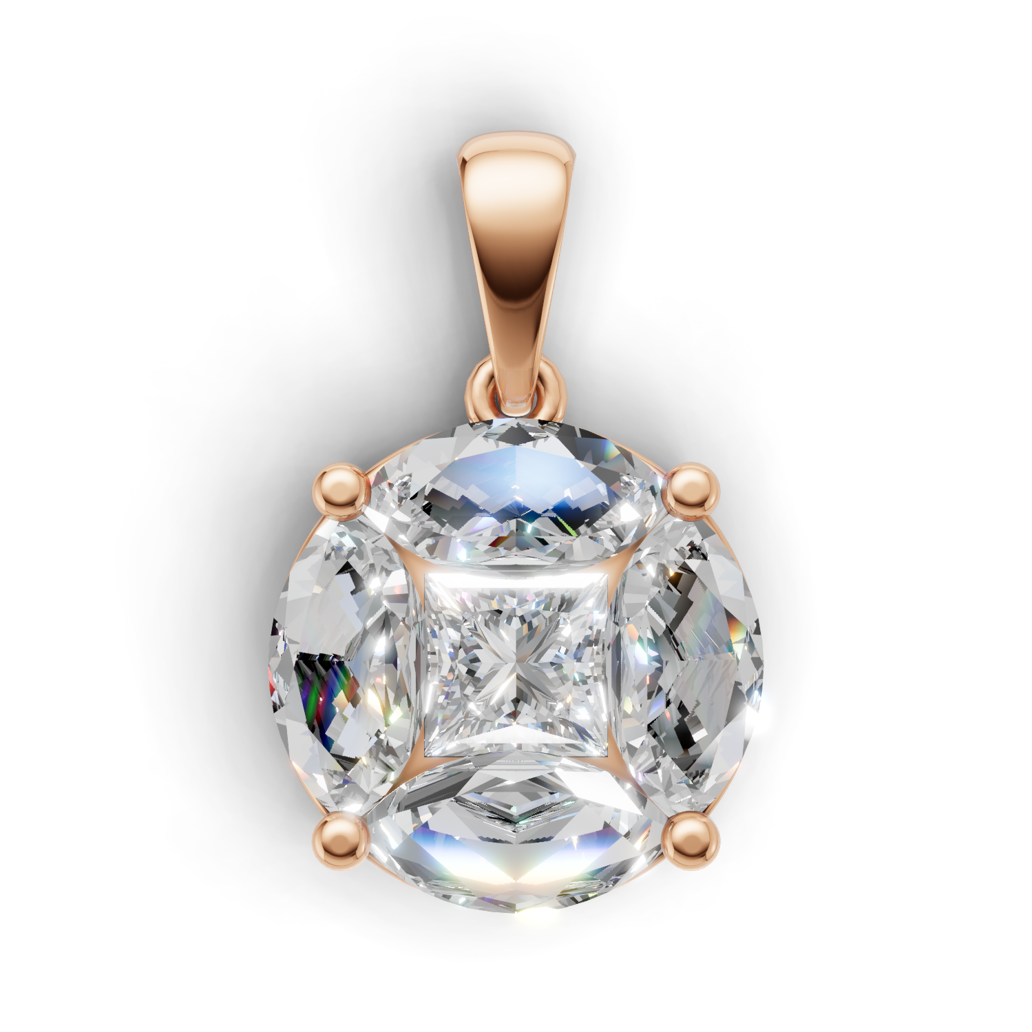 First Gen Pendant Normal K18 Pink Gold 1.05ct
