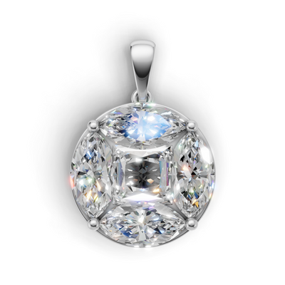 First Gen Pendant Normal K18 White Gold 1.05ct