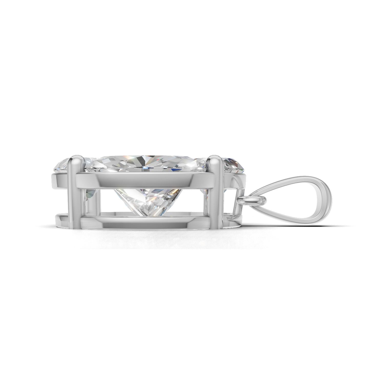 First Gen Pendant Normal K18 White Gold 1.05ct