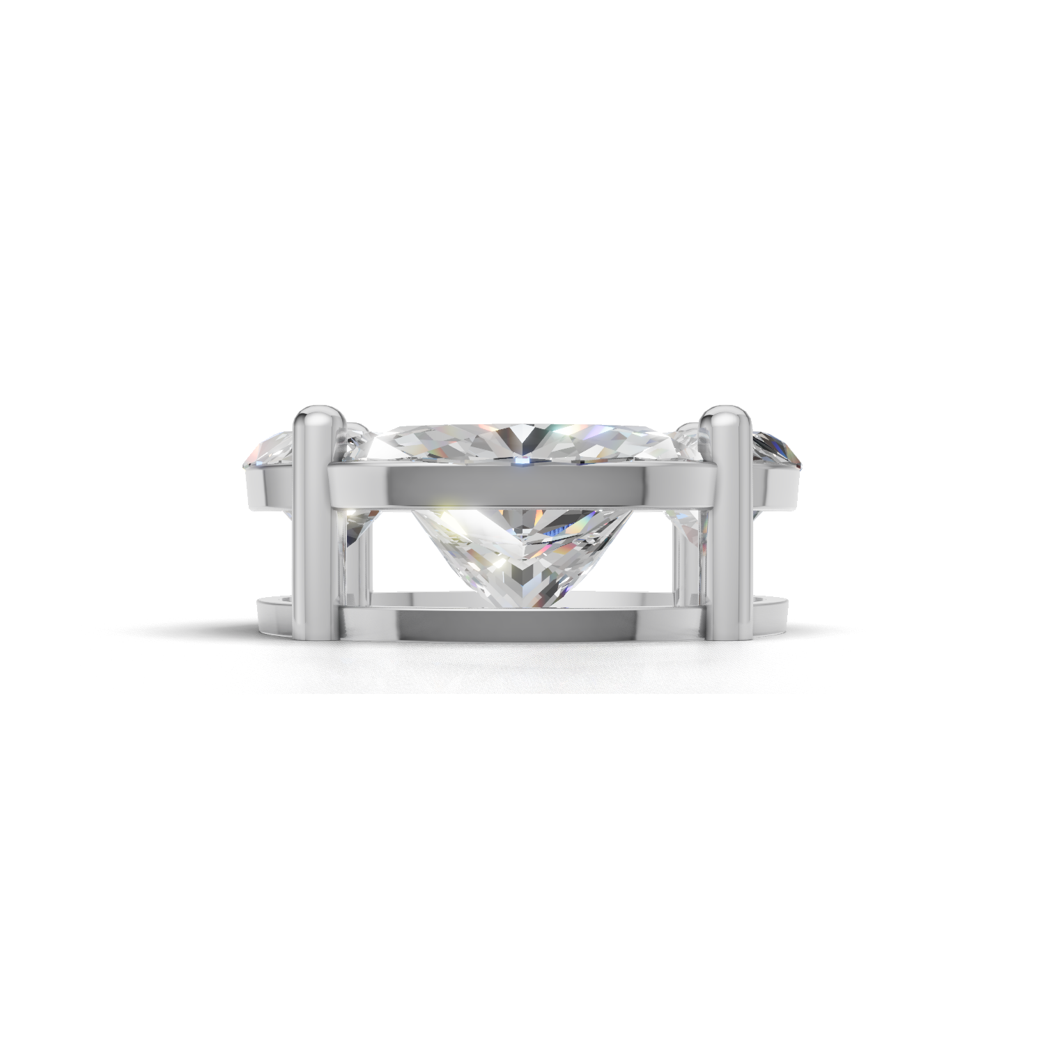 First Gen Pendant Normal 18k White Gold 3ct