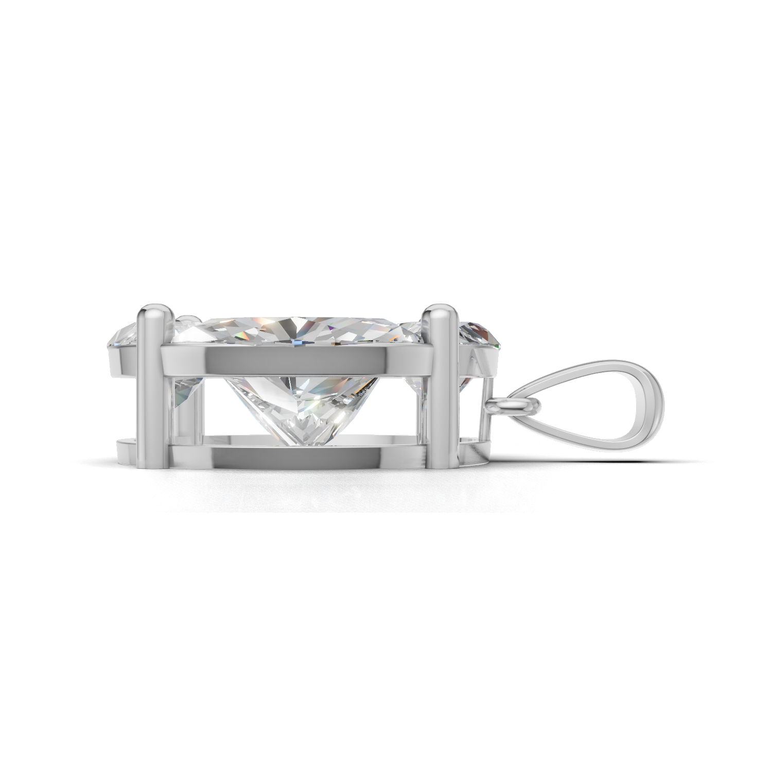 First Gen Pendant Normal 18k White Gold 3ct