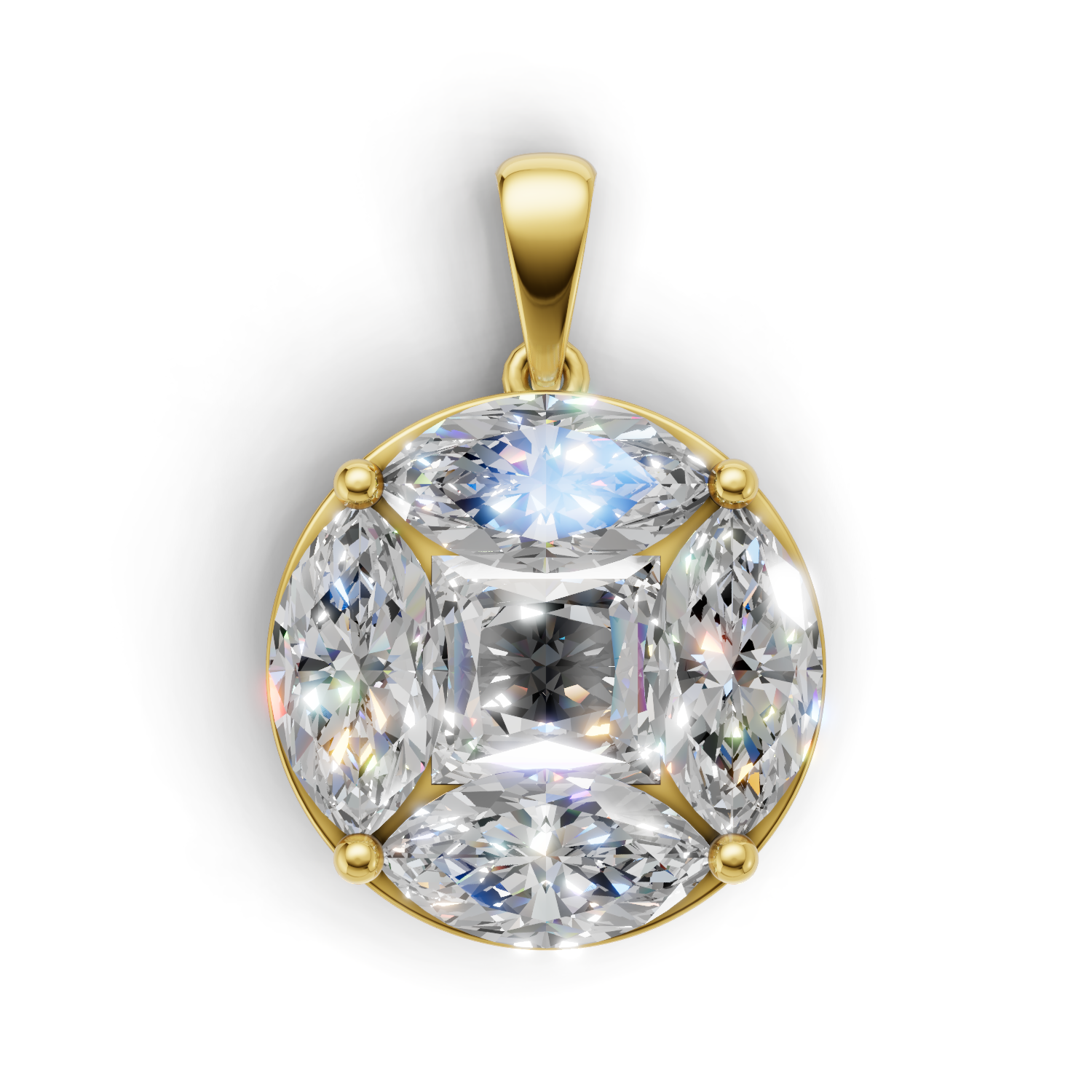 First Gen Pendant Normal K18 Yellow Gold 1.05ct