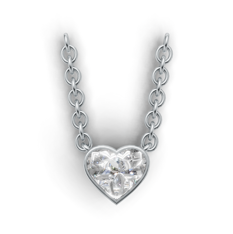 Heart Lab Grown Diamond Bezel Pendant