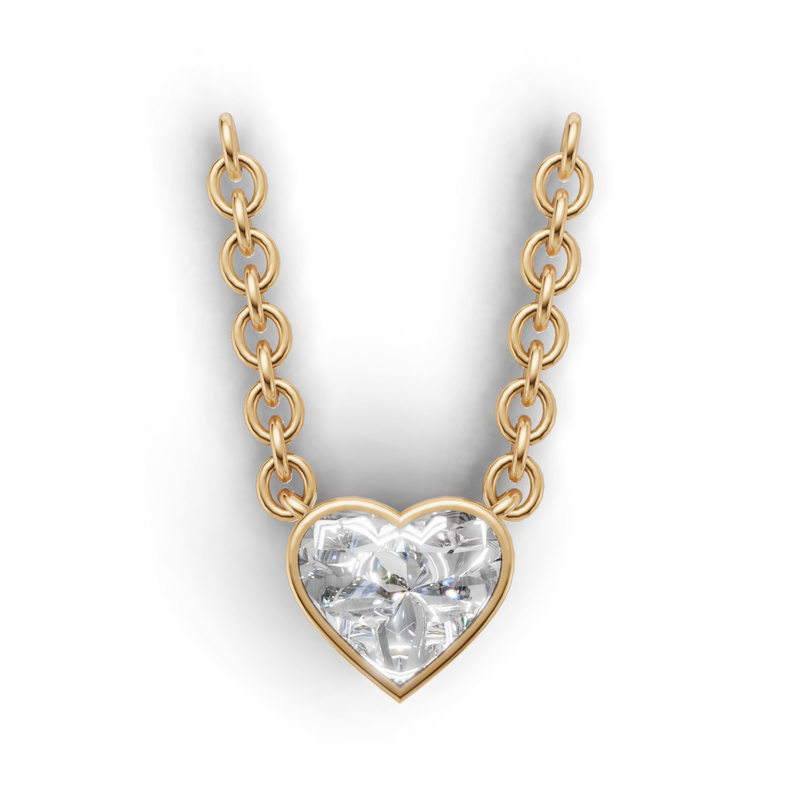 Heart Lab Grown Diamond Bezel Pendant