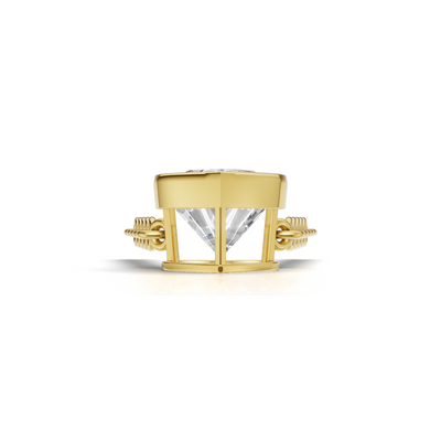 Pendant Heart Bezel 18k Yellow Gold 1ct