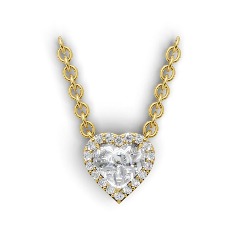 Heart Lab Grown Diamond Halo Pendant