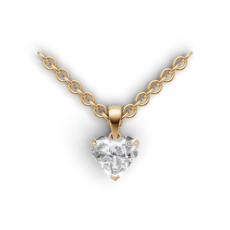 Heart Lab Grown Diamond Solitaire Pendant