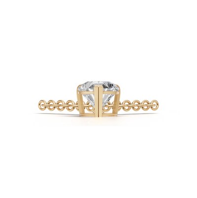 Pendant Heart Solitaire K14 Yellow Gold 1ct