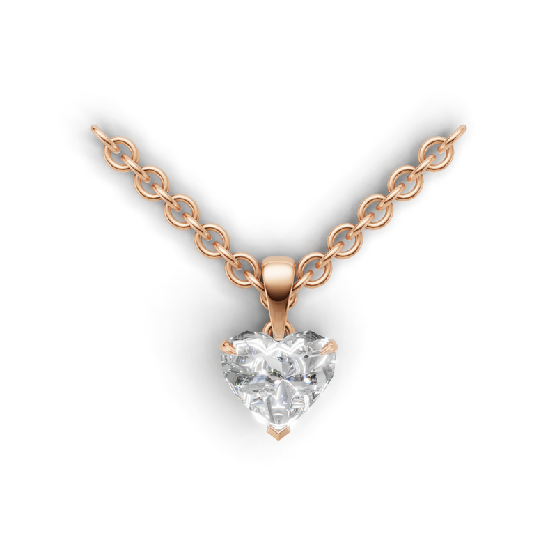 Heart Lab Grown Diamond Solitaire Pendant