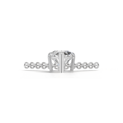 Pendant Heart Solitaire 18k White Gold 1ct